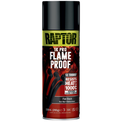 RAPTOR PEINTURE IGNIFUGE NOIR MAT aérosol 338ml UPOL RFLFB/AL